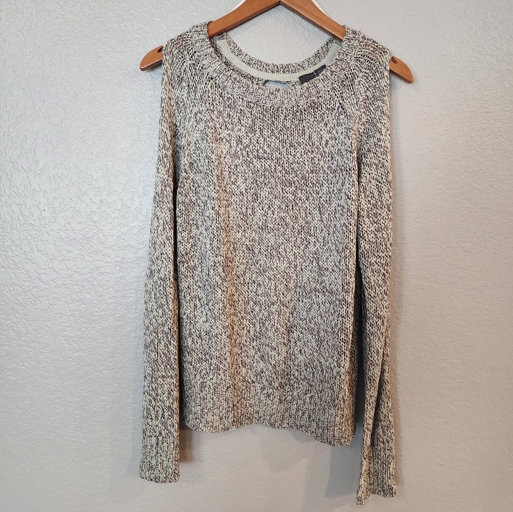 Francesca’s Collection Cold Shoulder Open Back Sweater